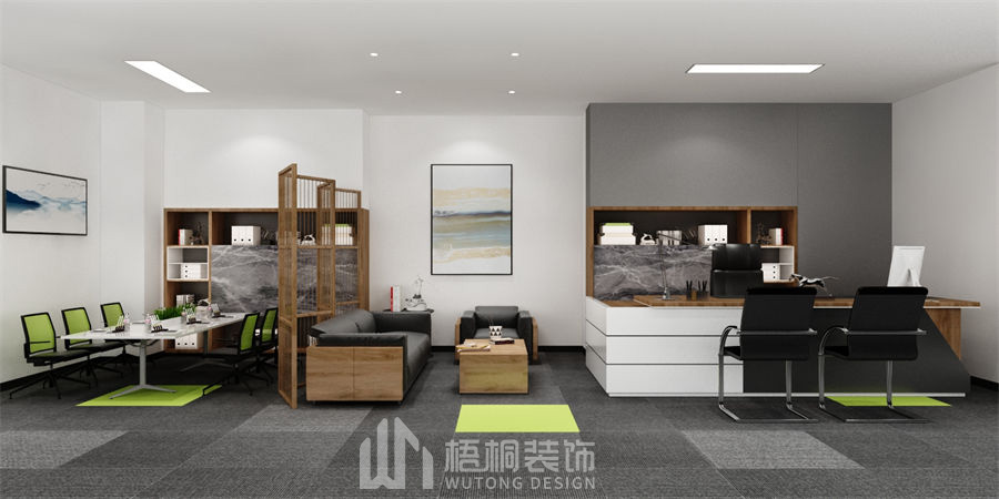 四川中联办公室总经理装修效果图