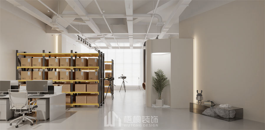 电商办公区办公室装修效果图