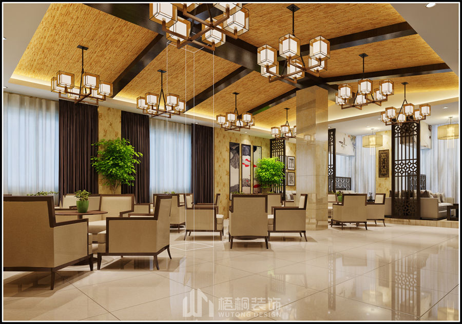 高峰茶楼装修效果图3